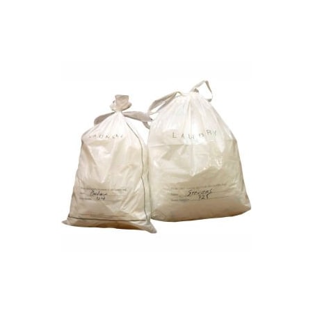 Lk Packaging Laundry Bags W/ Tear Tie Closure, 14inW x 24inL, .85 Mil, White, 1000/Pack TPS-690-003